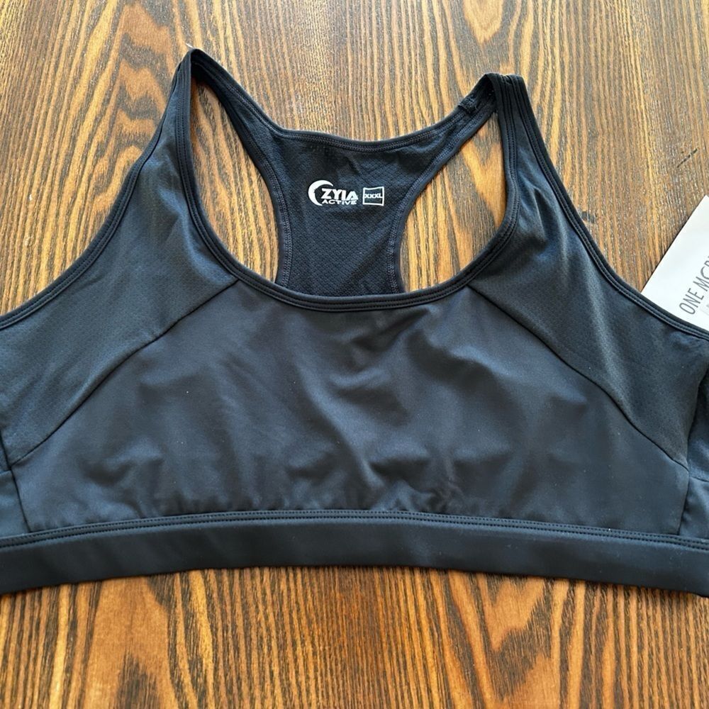 Zyia Active Black Classic‎ Mesh Bra RC XXXL 3X NWT